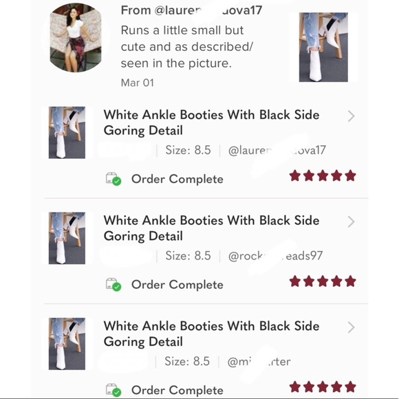 White Ankle Booties With Black Side Goring Detail - Picture 8 of 10